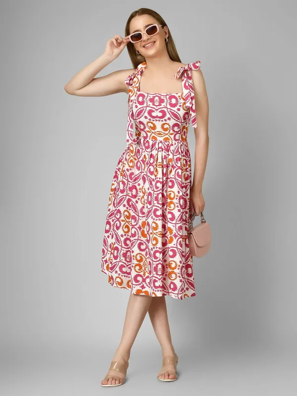 Ikat_Printed_White_Rayon_Shoulder_Straps_Fit_and_Flare_Dress