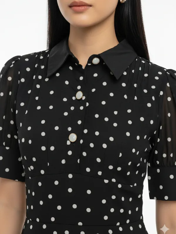 Polka_Dot_Printed_Black_Georgette_Peter_Pan_Neck_Fit_and_Flare_Midi_Dress