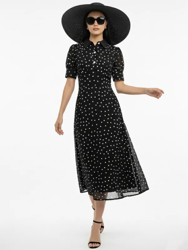 Polka_Dot_Printed_Black_Georgette_Peter_Pan_Neck_Fit_and_Flare_Midi_Dress