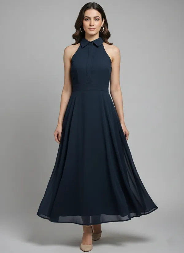 Solid_Navy_Blue_Georgette_Halter_Neck_Sleeveless_Fit_and_Flare_Midi_Dress