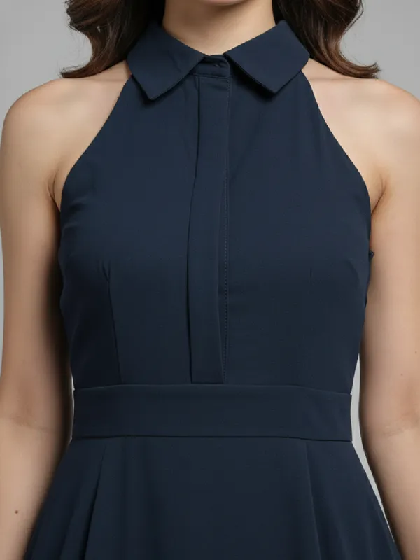 Solid_Navy_Blue_Georgette_Halter_Neck_Sleeveless_Fit_and_Flare_Midi_Dress