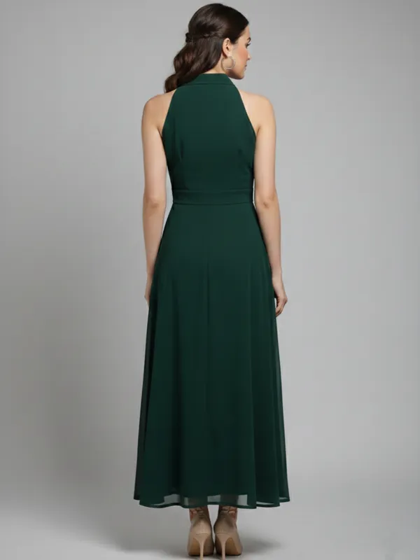 Solid_Green_Georgette_Halter_Neck_Sleeveless_Fit_and_Flare_Midi_Dress