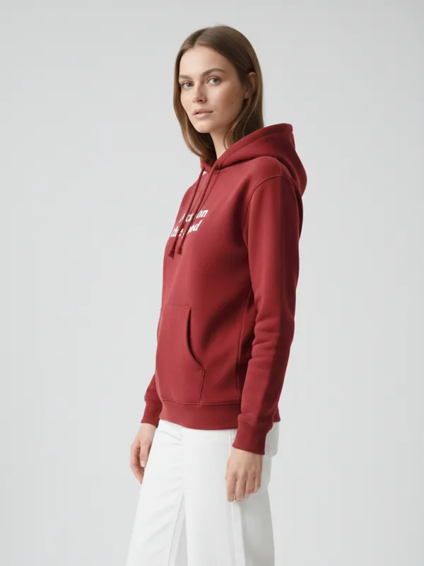 Women_Printed_Maroon_Spun_Fleece_Long_Sleeve_Hoodie