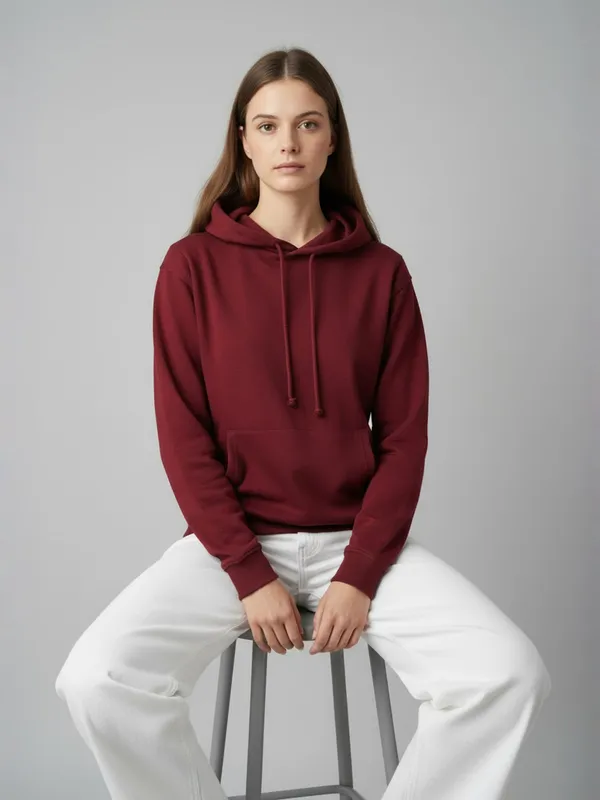 Women_Solid_Maroon_Spun_Fleece_Long_Sleeve_Hoodie