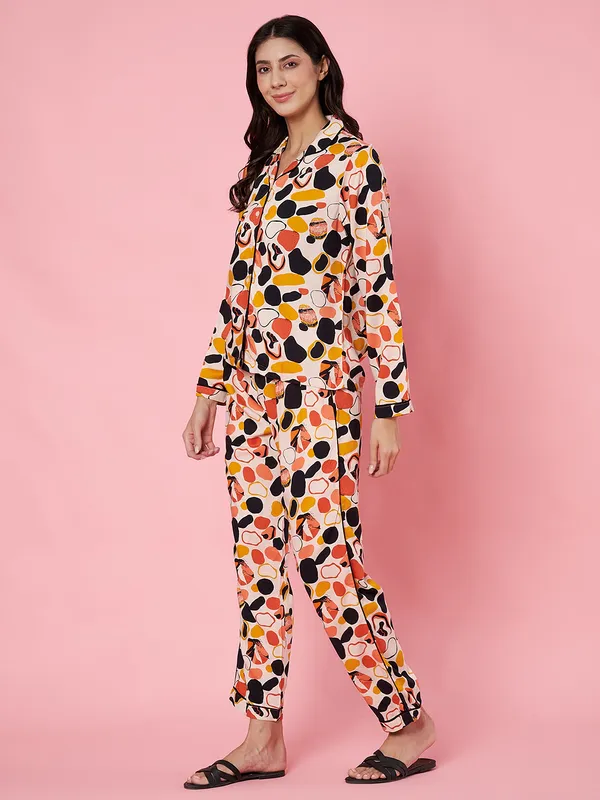 Abstract_Printed_Multicolor_Collared_Neck_Long_Sleeve_Rayon_Shirt_with_Trouser_Night_Suit