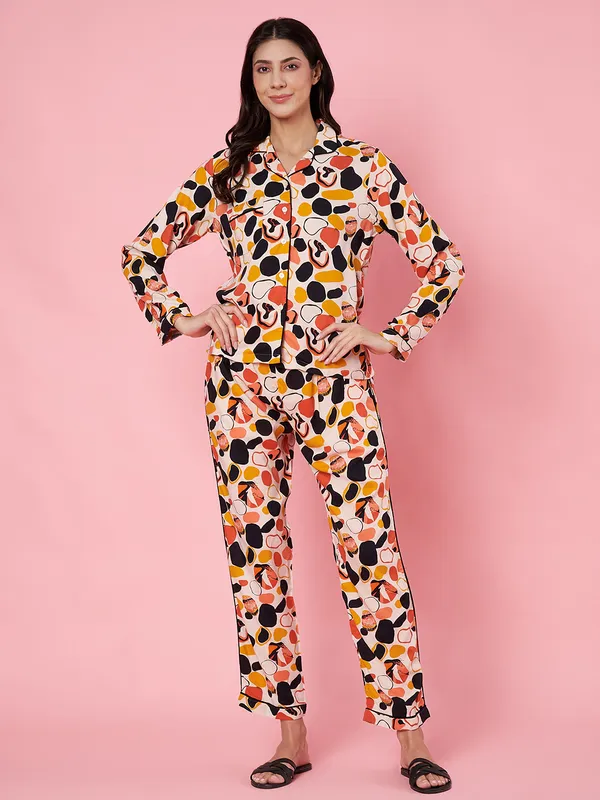 Abstract_Printed_Multicolor_Collared_Neck_Long_Sleeve_Rayon_Shirt_with_Trouser_Night_Suit