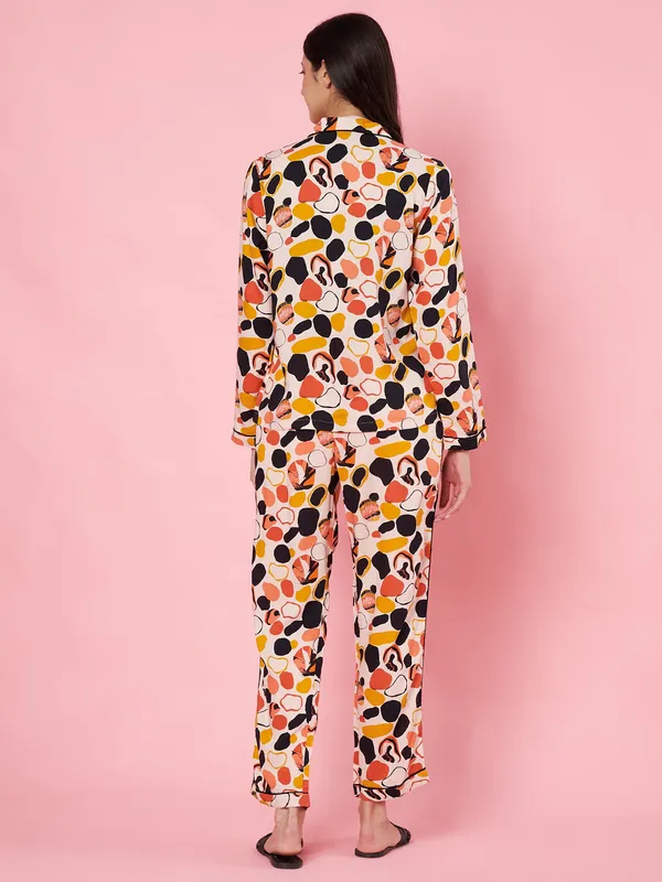 Abstract_Printed_Multicolor_Collared_Neck_Long_Sleeve_Rayon_Shirt_with_Trouser_Night_Suit