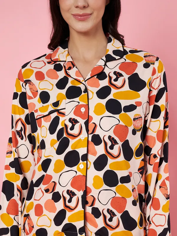 Abstract_Printed_Multicolor_Collared_Neck_Long_Sleeve_Rayon_Shirt_with_Trouser_Night_Suit