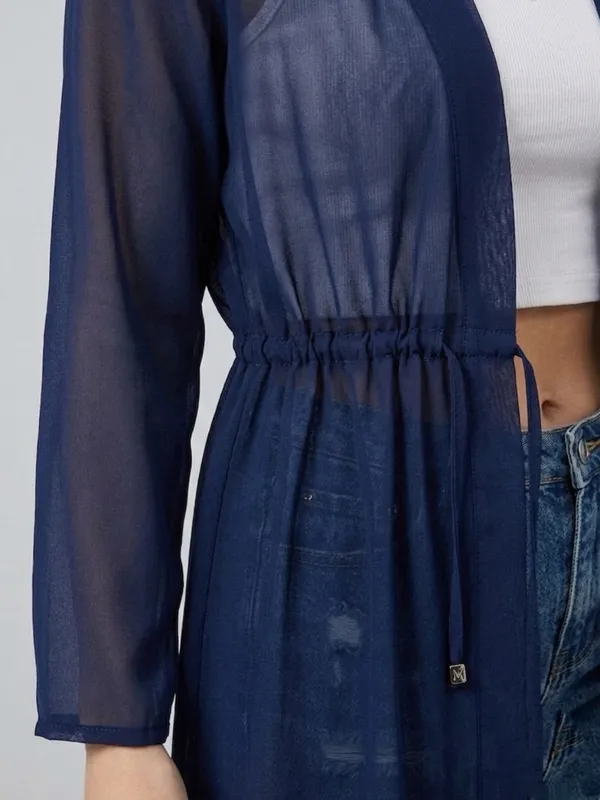 ANVI_Be_Yourself_Women_Solid_Navy_Blue_Georgette_Long_Sleeve_Open_Front_Tie-ups_Regular_Shrug