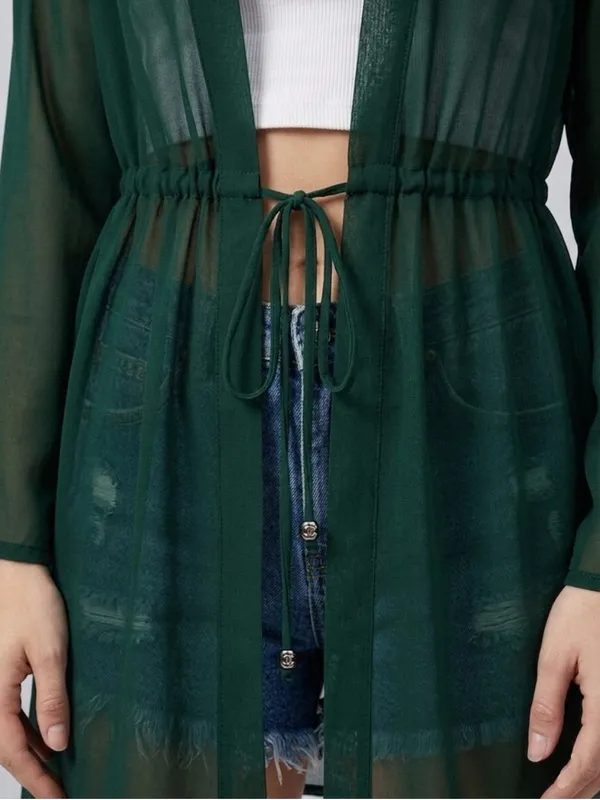 ANVI_Be_Yourself_Women_Solid_Green_Georgette_Long_Sleeve_Open_Front_Tie-ups_Regular_Shrug
