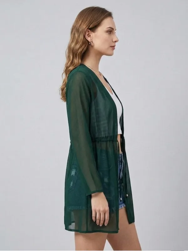 ANVI_Be_Yourself_Women_Solid_Green_Georgette_Long_Sleeve_Open_Front_Tie-ups_Regular_Shrug