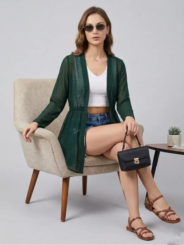 ANVI_Be_Yourself_Women_Solid_Green_Georgette_Long_Sleeve_Open_Front_Tie-ups_Regular_Shrug