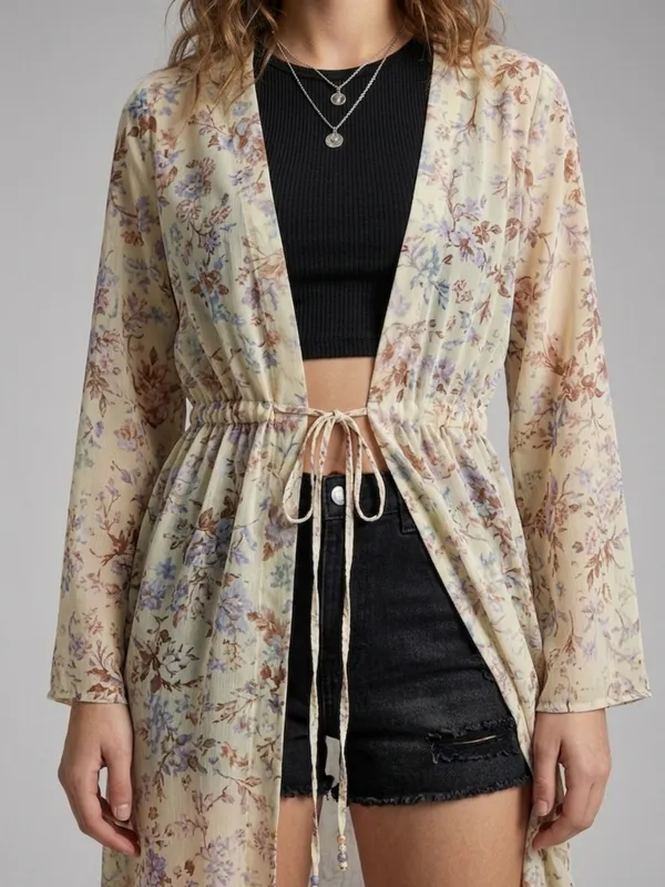ANVI_Be_Yourself_Women_Floral_Printed_Lime_Green_Chiffon_Long_Sleeve_Open_Front_Tie-ups_Longline_Shrug