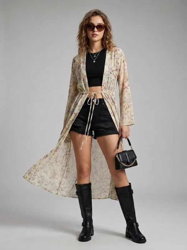 ANVI_Be_Yourself_Women_Floral_Printed_Lime_Green_Chiffon_Long_Sleeve_Open_Front_Tie-ups_Longline_Shrug