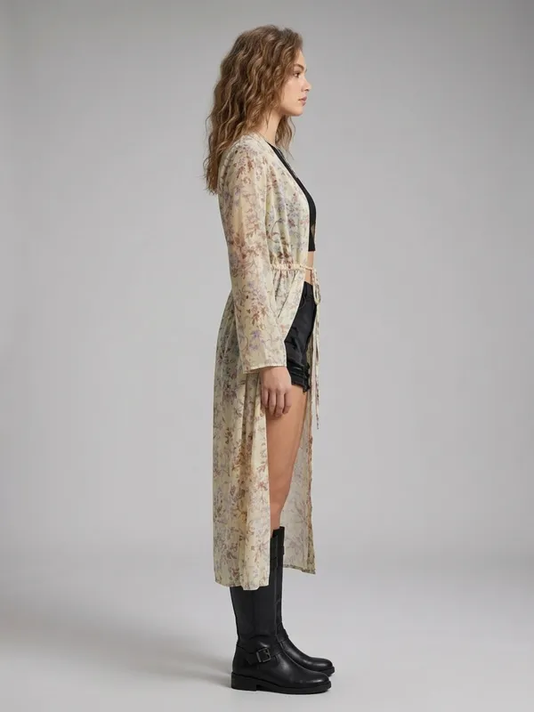 ANVI_Be_Yourself_Women_Floral_Printed_Lime_Green_Chiffon_Long_Sleeve_Open_Front_Tie-ups_Longline_Shrug