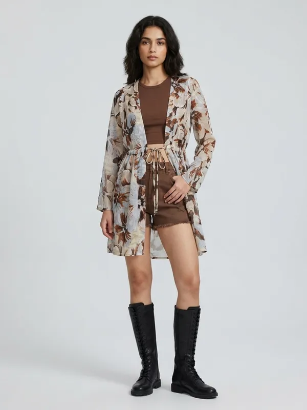 ANVI_Be_Yourself_Women_Floral_Printed_Brown_Chiffon_Long_Sleeve_Open_Front_Tie-ups_Regular_Shrug