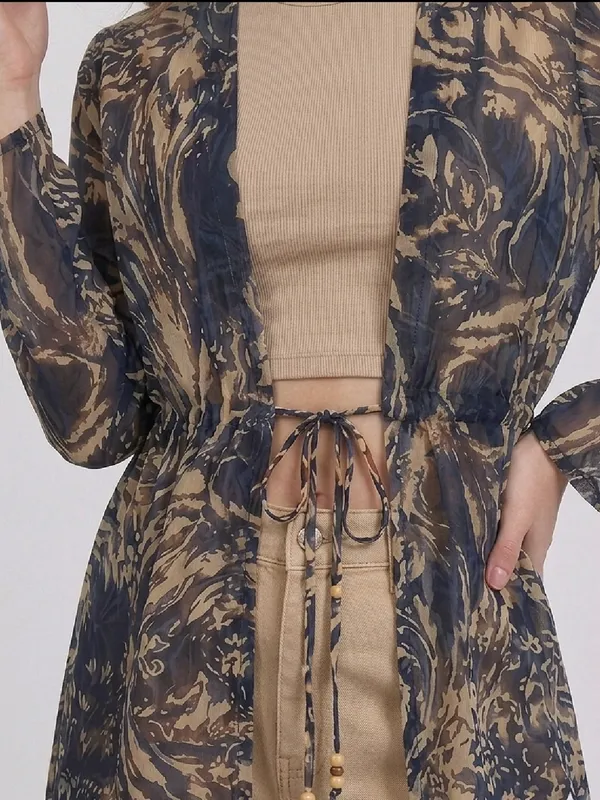 ANVI_Be_Yourself_Women_Floral_Printed_Black_Beige_Georgette_Long_Sleeve_Open_Front_Tie-ups_Regular_Shrug