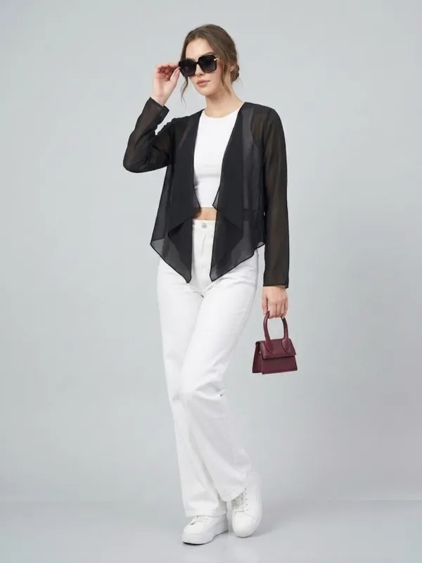 ANVI_Be_Yourself_Women_Solid_Black_Georgette_Long_Sleeve_Open_Front_Regular_Shrug
