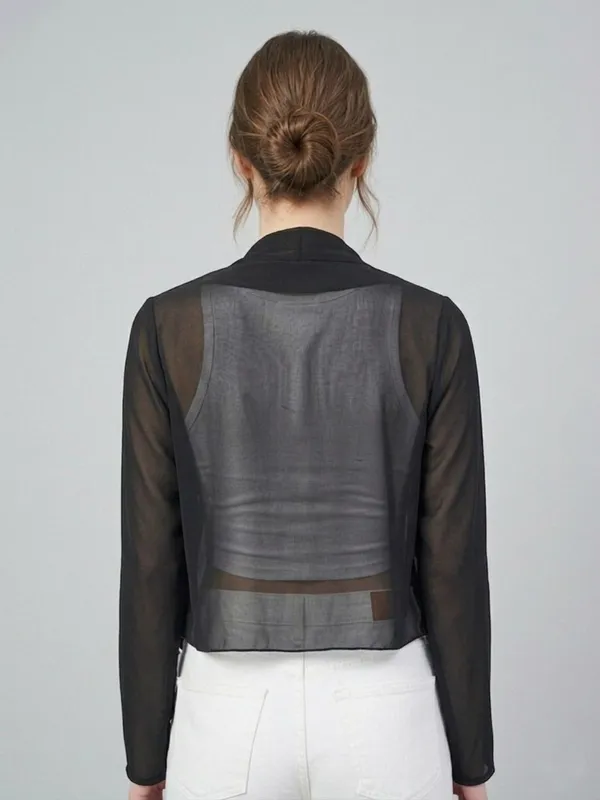 ANVI_Be_Yourself_Women_Solid_Black_Georgette_Long_Sleeve_Open_Front_Regular_Shrug