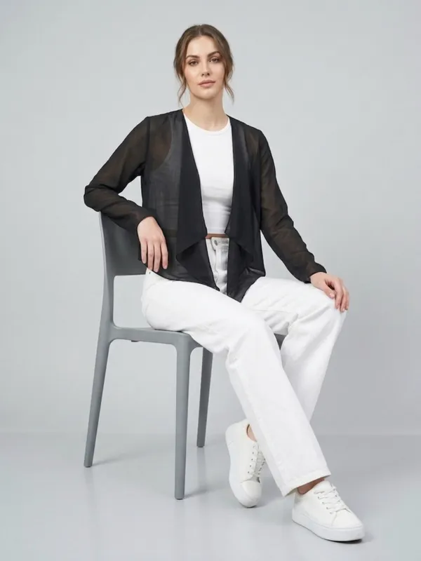 ANVI_Be_Yourself_Women_Solid_Black_Georgette_Long_Sleeve_Open_Front_Regular_Shrug