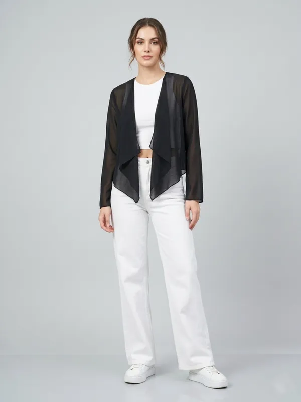 ANVI_Be_Yourself_Women_Solid_Black_Georgette_Long_Sleeve_Open_Front_Regular_Shrug