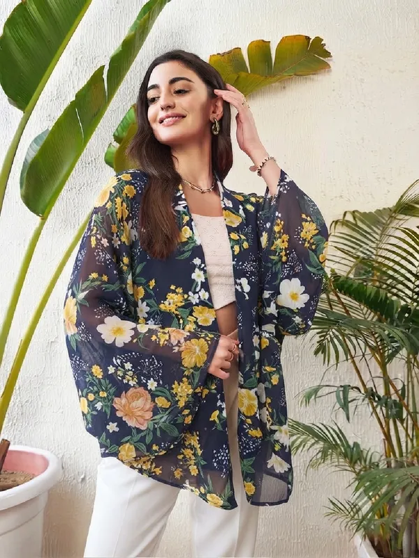 Women_Floral_Print_Navy_Blue_Georgette_Long_Sleeve_Front_Open_Kimono_Shrug