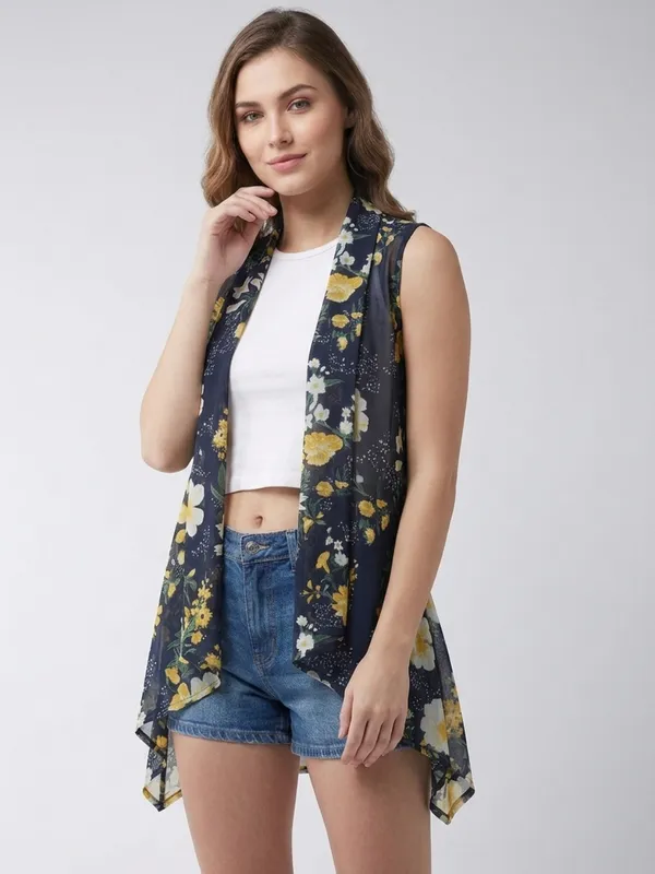 Women_Floral_Printed_Navy_Blue_Georgette_Sleeveless_Front_Open_Regular_Shrug_With_Asymmetric_Hemline