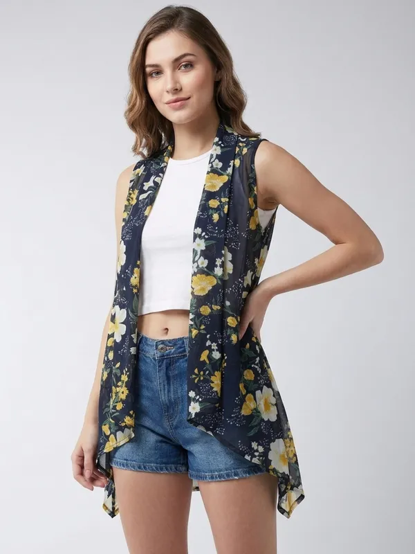 Women_Floral_Printed_Navy_Blue_Georgette_Sleeveless_Front_Open_Regular_Shrug_With_Asymmetric_Hemline