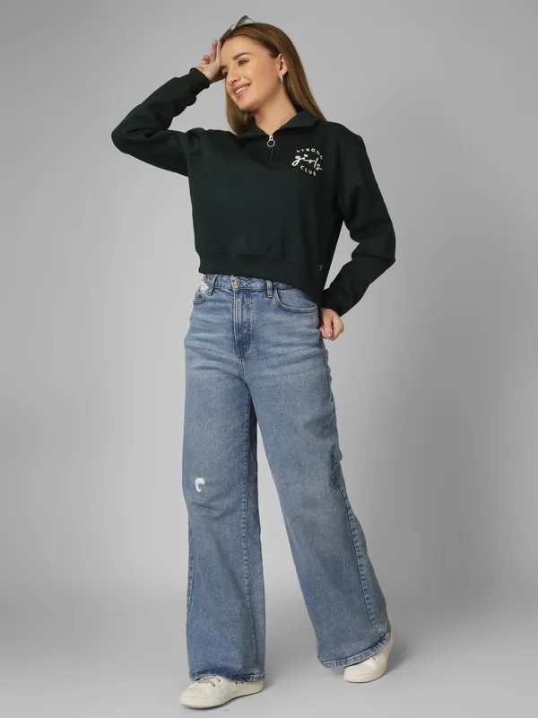 Women_Typography_Bottle_Green_Spun_Fleece_Relaxed_Fit_Pullover_Sweatshirt