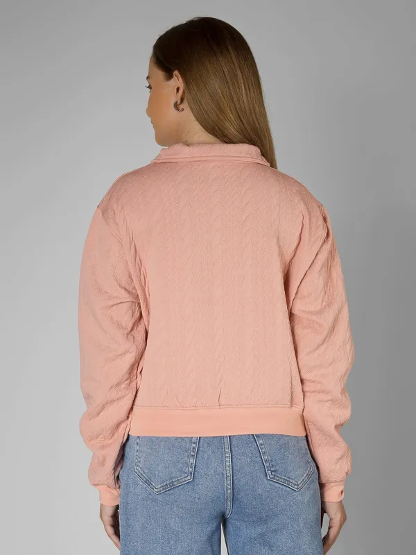 Women_Textured_Peach_Galnza_Relaxed_Fit_Pullover_Sweatshirt