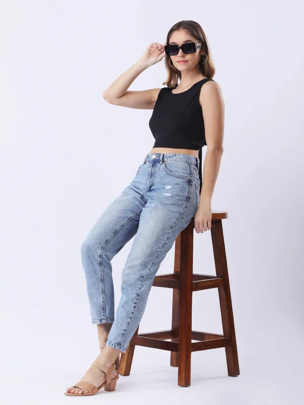 Women_Solid_Black_Boat_Neck_Sleeveless_Ribbed_Fitted_Crop_Top