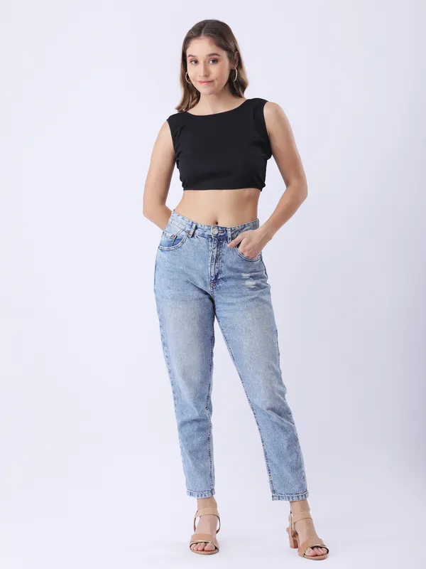 Women_Solid_Black_Boat_Neck_Sleeveless_Ribbed_Fitted_Crop_Top