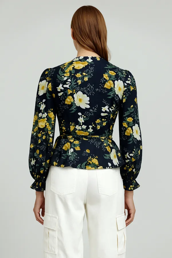 ANVI_Be_Yourself_Women_Floral_Printed_Navy_Blue_Georgette_V_Neck_Long_Sleeve_Waist_Tie-ups_Wrap_Top