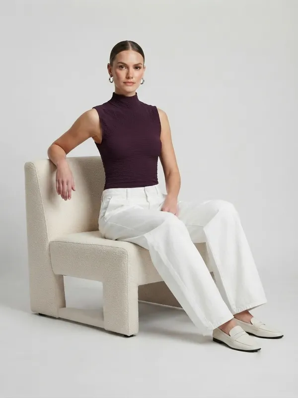 ANVI_Be_Yourself_Solid_Wine_Scrabble_Ribbed_High_Neck_Sleeveless_Regular_Top
