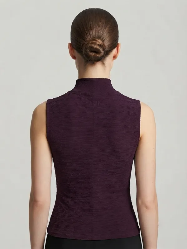 ANVI_Be_Yourself_Solid_Wine_Scrabble_Ribbed_High_Neck_Sleeveless_Regular_Top