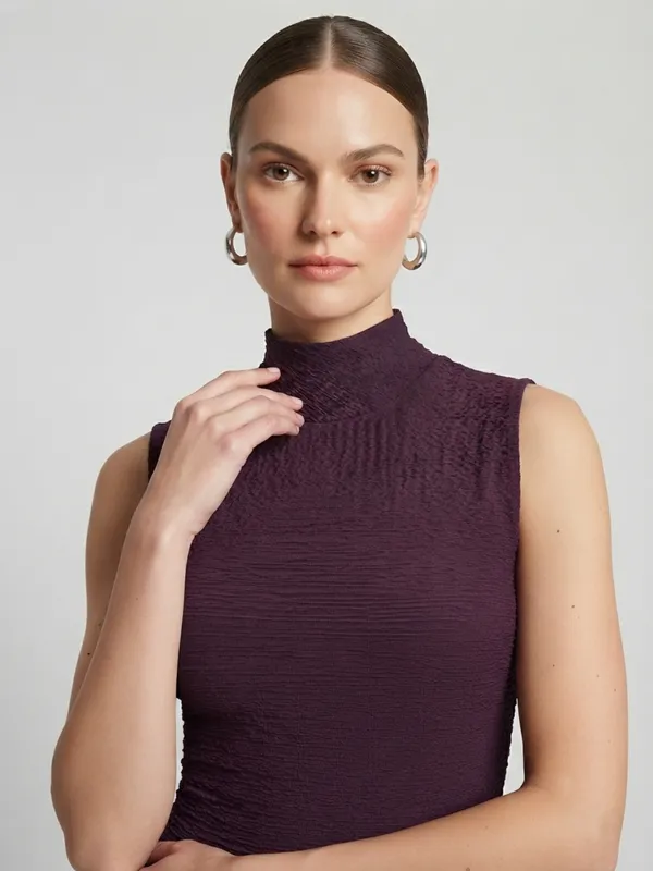 ANVI_Be_Yourself_Solid_Wine_Scrabble_Ribbed_High_Neck_Sleeveless_Regular_Top