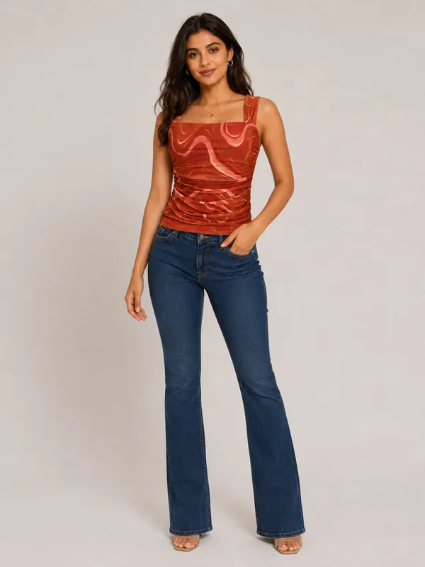 ANVI_Be_Yourself_Abstract_Printed_Wine_Lycra_Net_Square_Neck_Sleeveless_Fitted_Top