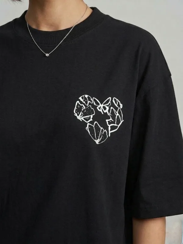 ANVI_Be_Yourself_Women_Printed_Black_Cotton_Round_Neck_Half_Sleeve_Oversized_T-Shirt