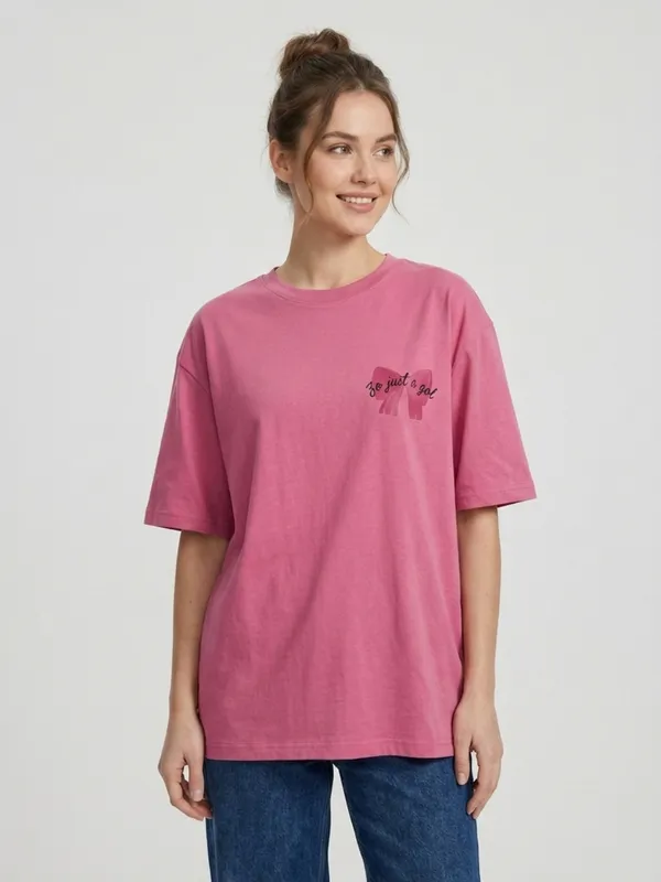 ANVI_Be_Yourself_Women_Printed_Pink_Cotton_Round_Neck_Half_Sleeve_Oversized_T-Shirt