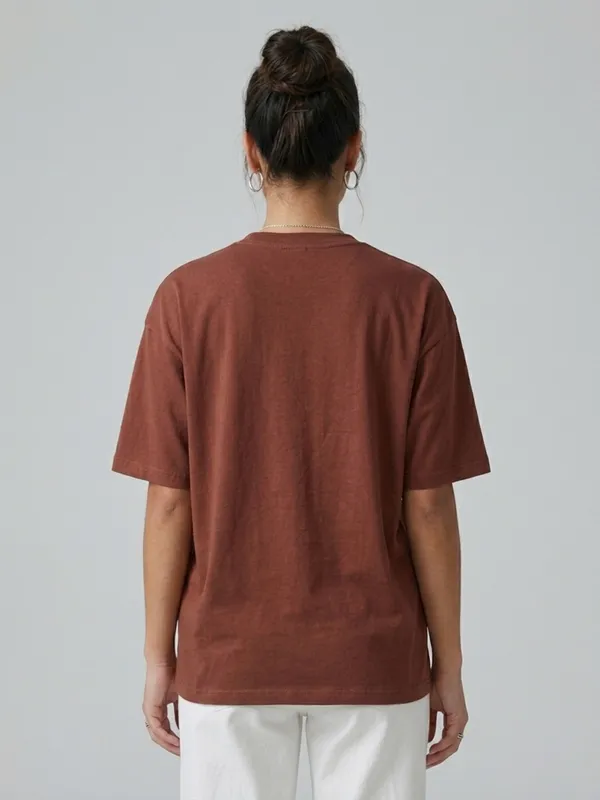 Women_Solid_Brown_Cotton_Round_Neck_Half_Sleeve_Oversized_T-shirt
