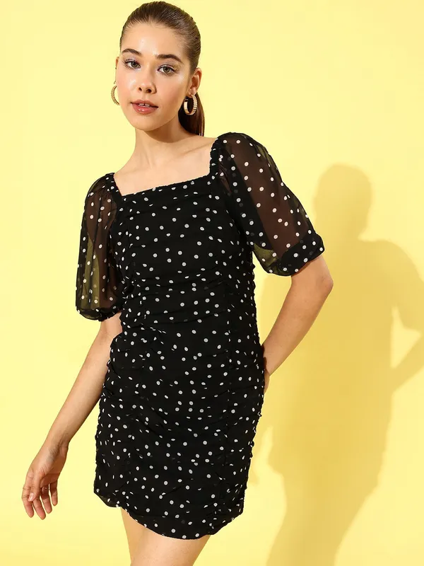Black_Western_Dress_For_Women_Georgette_Bodycon_Dress