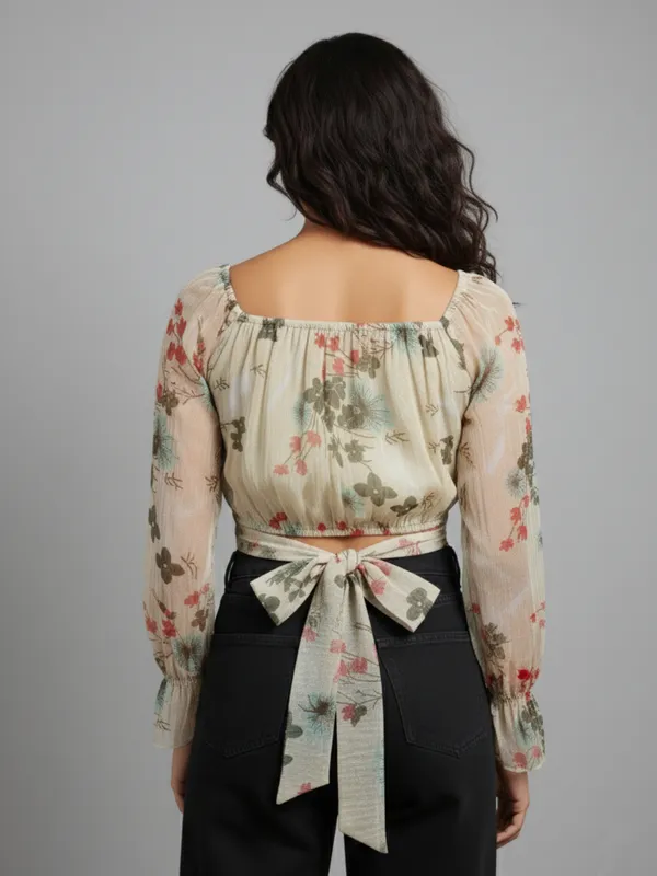 Women_Floral_Printed_Square_Neck_Net_Crop_Top