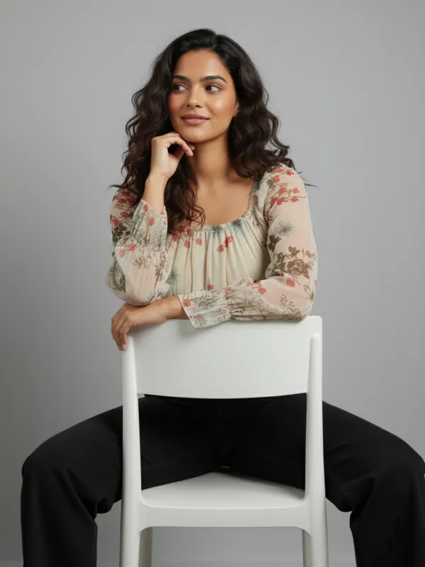 Women_Floral_Printed_Square_Neck_Net_Crop_Top