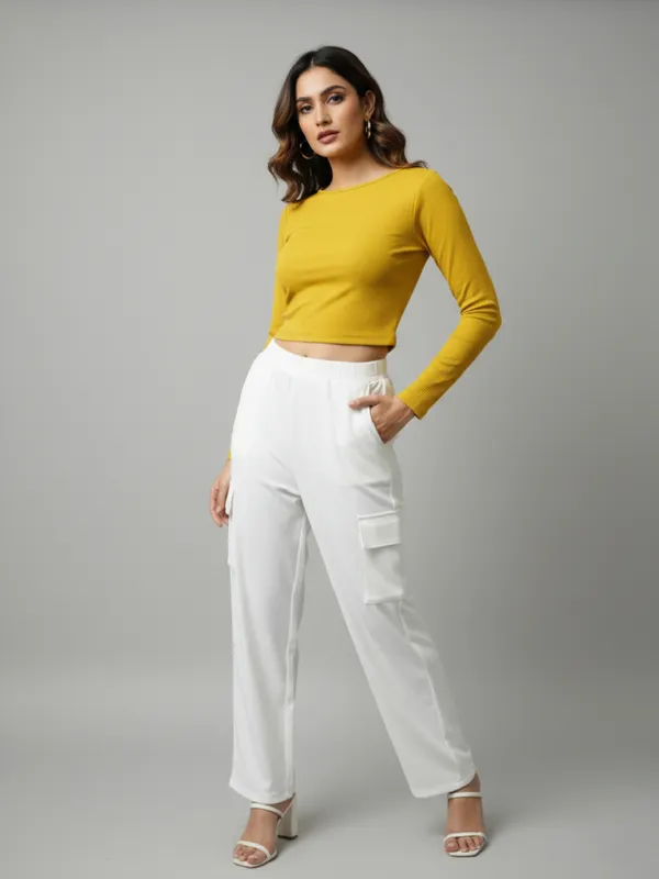 Women's_Stylish_Solid_Yellow_Round_Neck_Long_Sleeve_Casual_Ribbed_Crop_Top_||_Women_Boat_Neck_Full_Sleeve_Fitted_Crop_Top