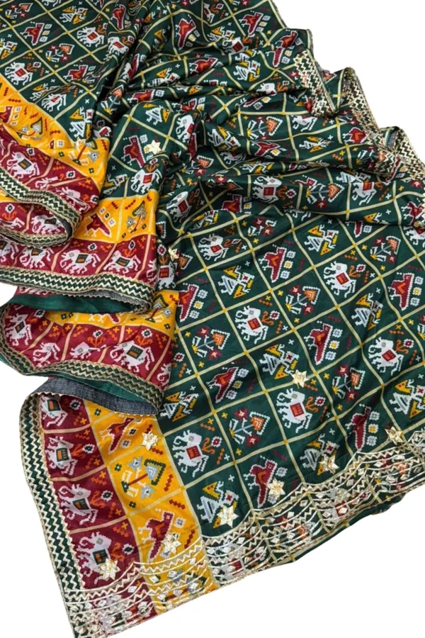 Patola_inspired_Saree_with_gota_work_