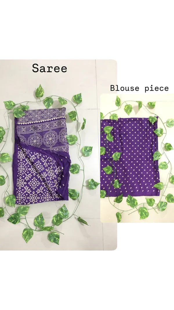 Gajji_silk_saree_with_handblock_print_and_bandhani_blouse_