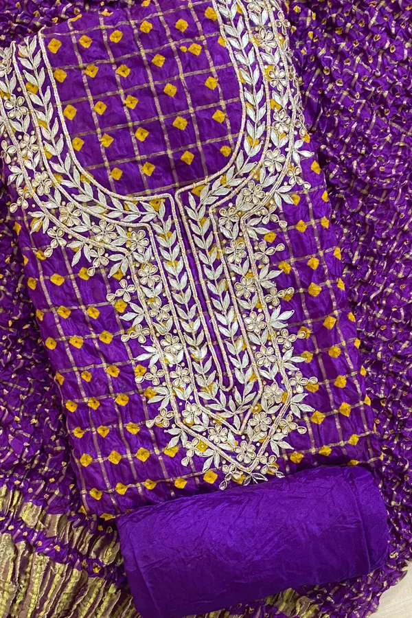 Four_piece_Purple_Unstitched_Art_Silk_Suits