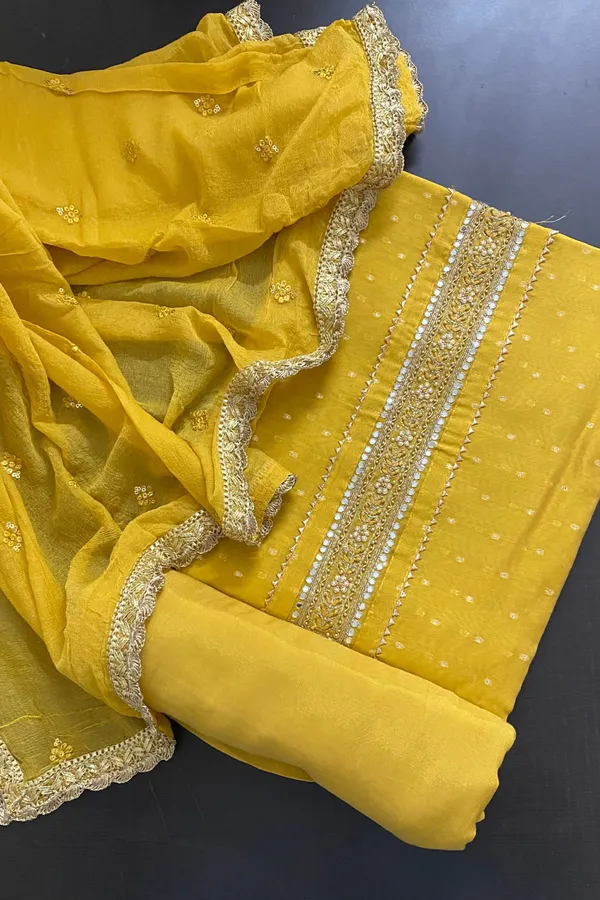 Simple_chanderi_Yellow_suit_piece