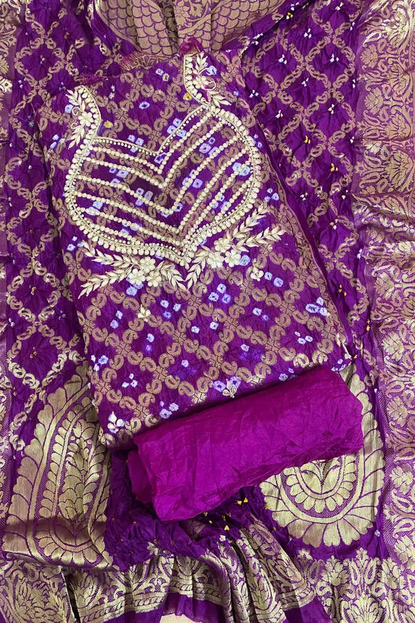 Four_piece_Purple_heavy_ghadchola_art_silk_suits