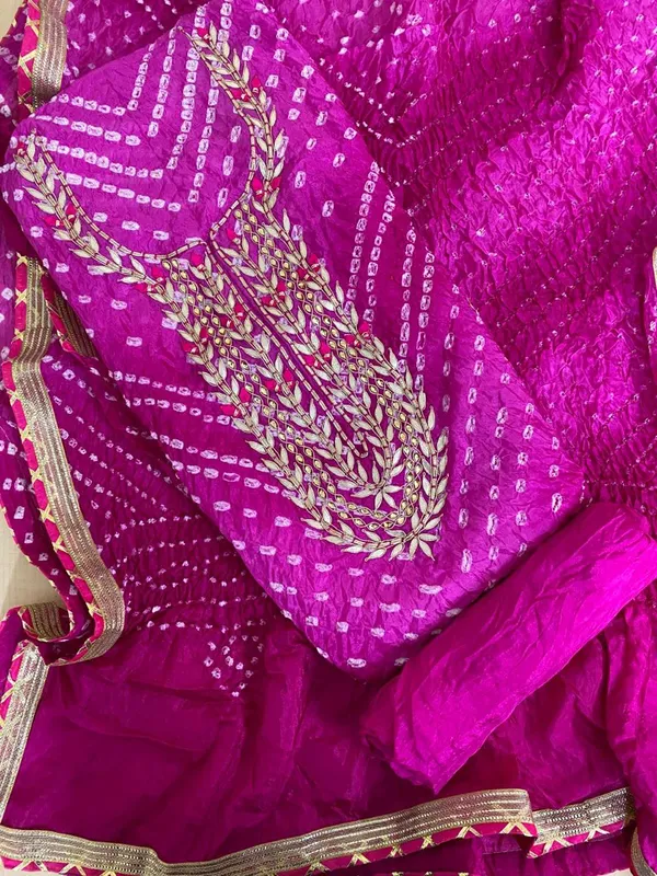 Four_piece_Pink_Unstitched_Art_Silk_Suits
